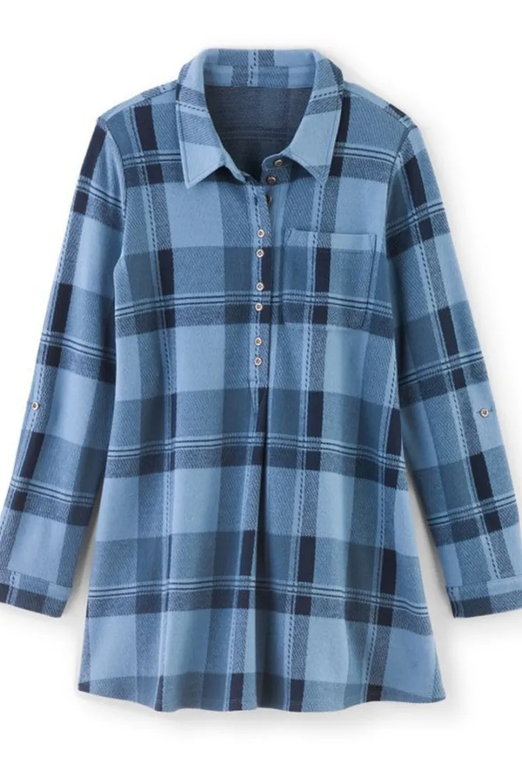 Sale Soft Surroundings Mad About Plaid Top
