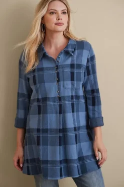 Sale Soft Surroundings Mad About Plaid Top