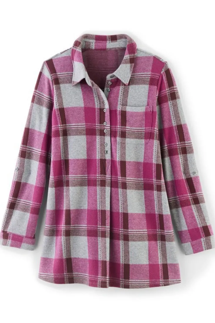 Sale Soft Surroundings Mad About Plaid Top