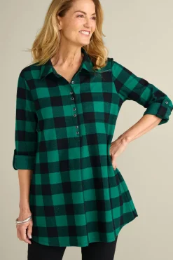 Hot Soft Surroundings Mad About Plaid Tunic