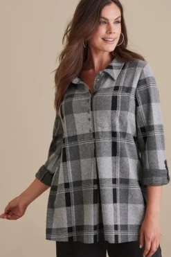 Hot Soft Surroundings Mad About Plaid Tunic
