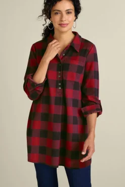 Hot Soft Surroundings Mad About Plaid Tunic
