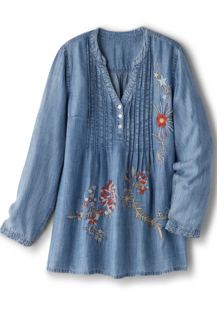Sale Soft Surroundings Maddie Tencel™ Tunic MediumBlueWash