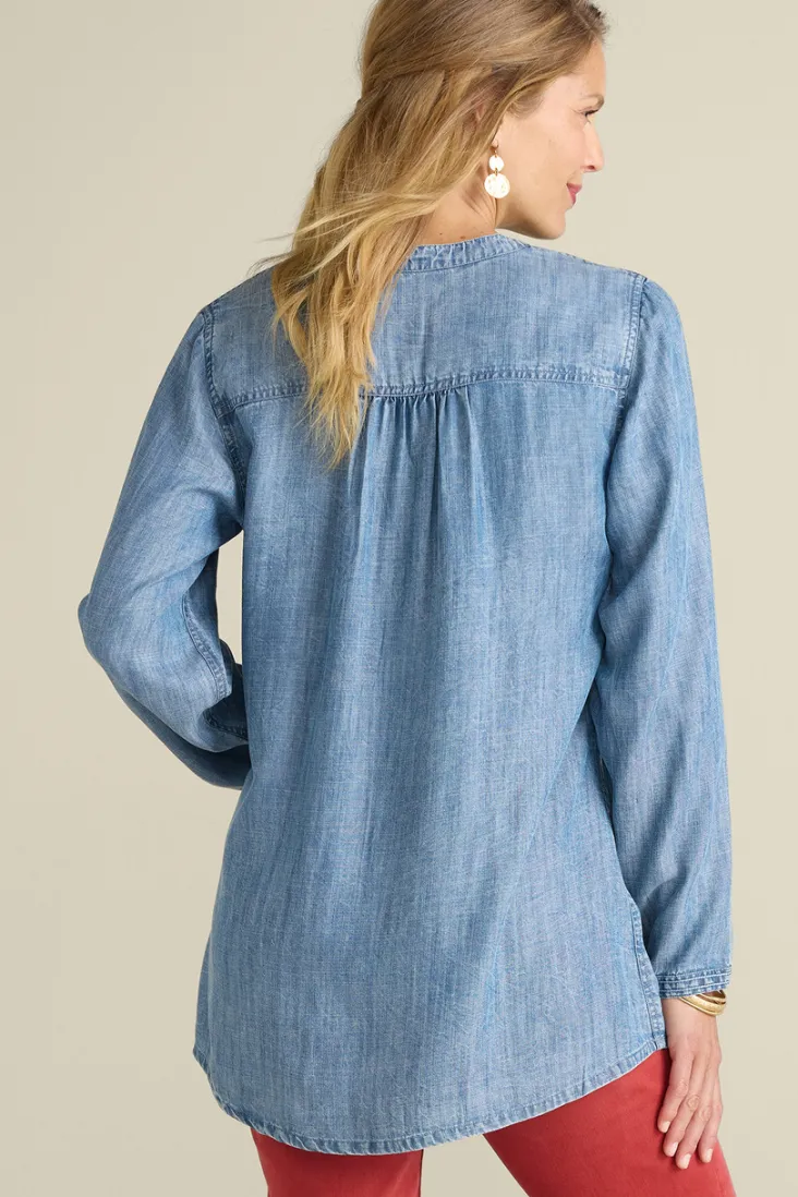 Sale Soft Surroundings Maddie Tencel™ Tunic MediumBlueWash