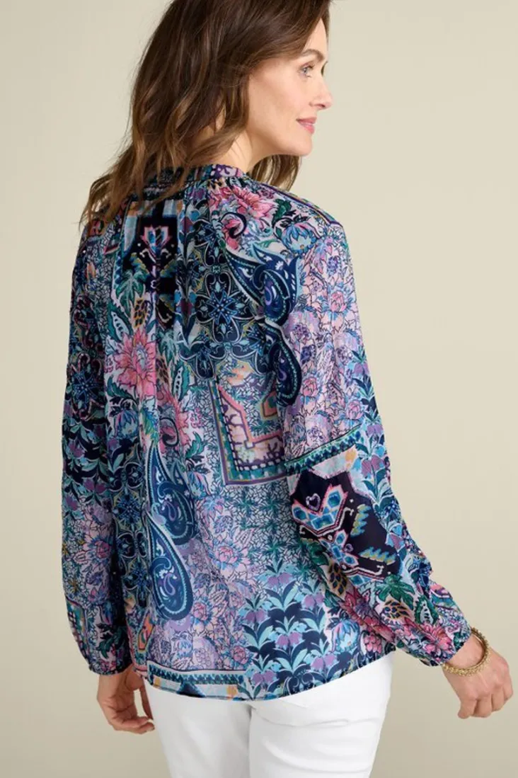 Discount Soft Surroundings Maisie Long Sleeve Top SafiTapestry