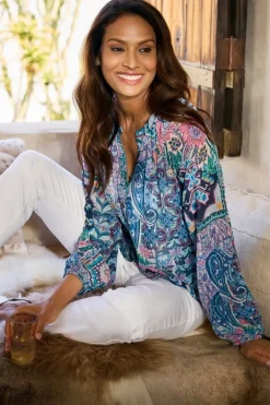 Discount Soft Surroundings Maisie Long Sleeve Top SafiTapestry