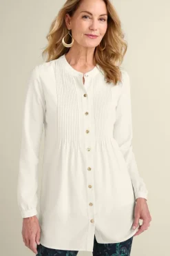 Clearance Soft Surroundings Makara Button Tunic IvoryPearl
