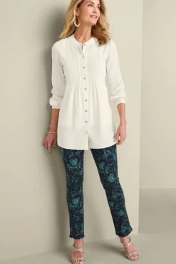 Clearance Soft Surroundings Makara Button Tunic IvoryPearl