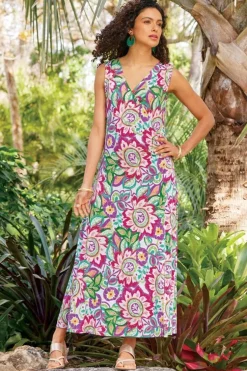 Hot Soft Surroundings Malee Maxi Dress RioGarden