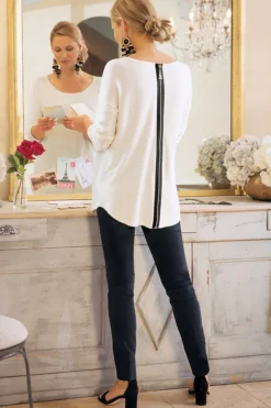 New Soft Surroundings Margulies Tunic Sweater IvoryPearl