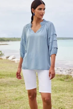 Hot Soft Surroundings Marisol Tencel™ Top LightChambray