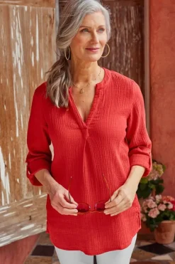 Online Soft Surroundings Marley Gauze Tunic