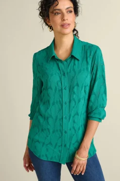 Sale Soft Surroundings Matine Jacquard Tunic & Cami Evergreen
