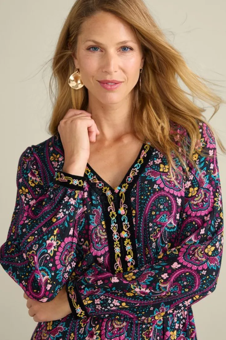 Clearance Soft Surroundings Meena Maxi Dress PaisleyGardenMulti