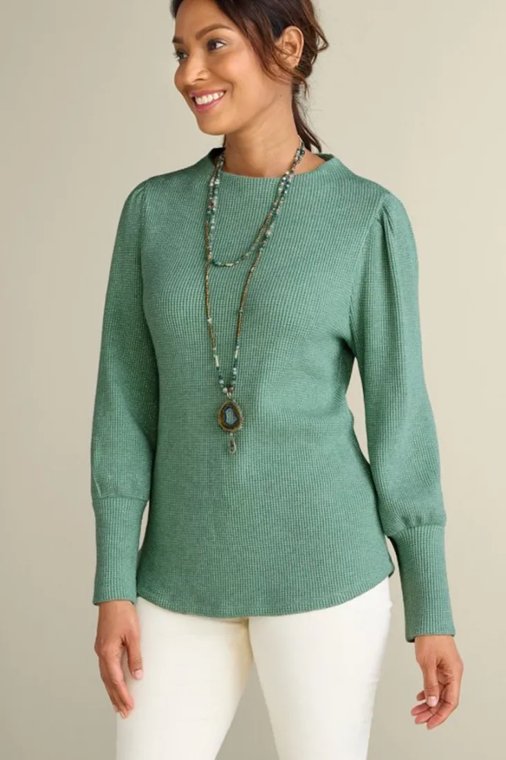 Sale Soft Surroundings Melina Waffle Pullover
