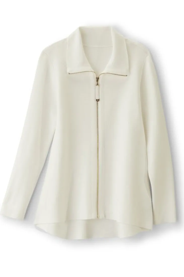 New Soft Surroundings Meria Zip Cardi