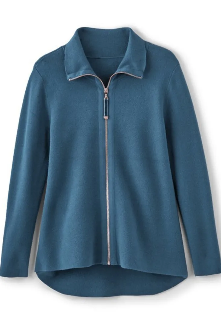 New Soft Surroundings Meria Zip Cardi