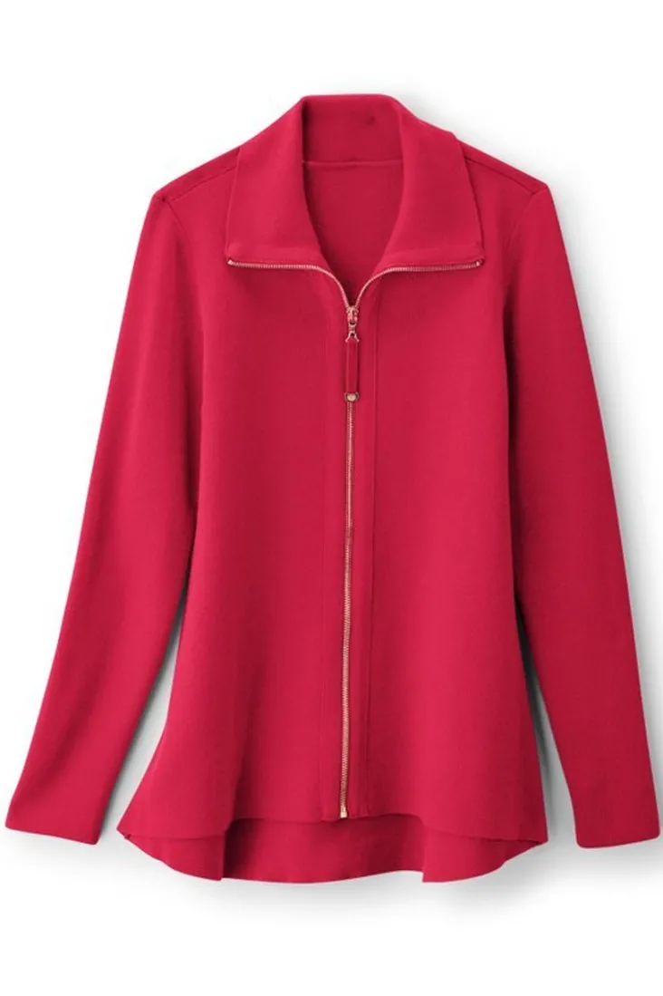 New Soft Surroundings Meria Zip Cardi