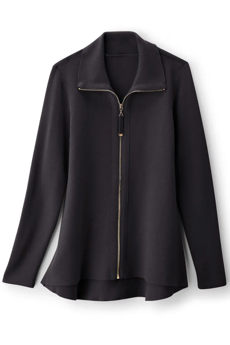 New Soft Surroundings Meria Zip Cardi