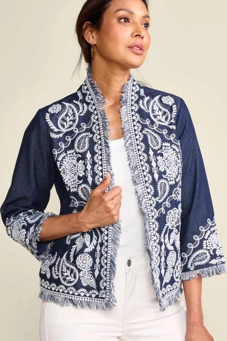 Online Soft Surroundings Mesaria Jacket DenimBlue