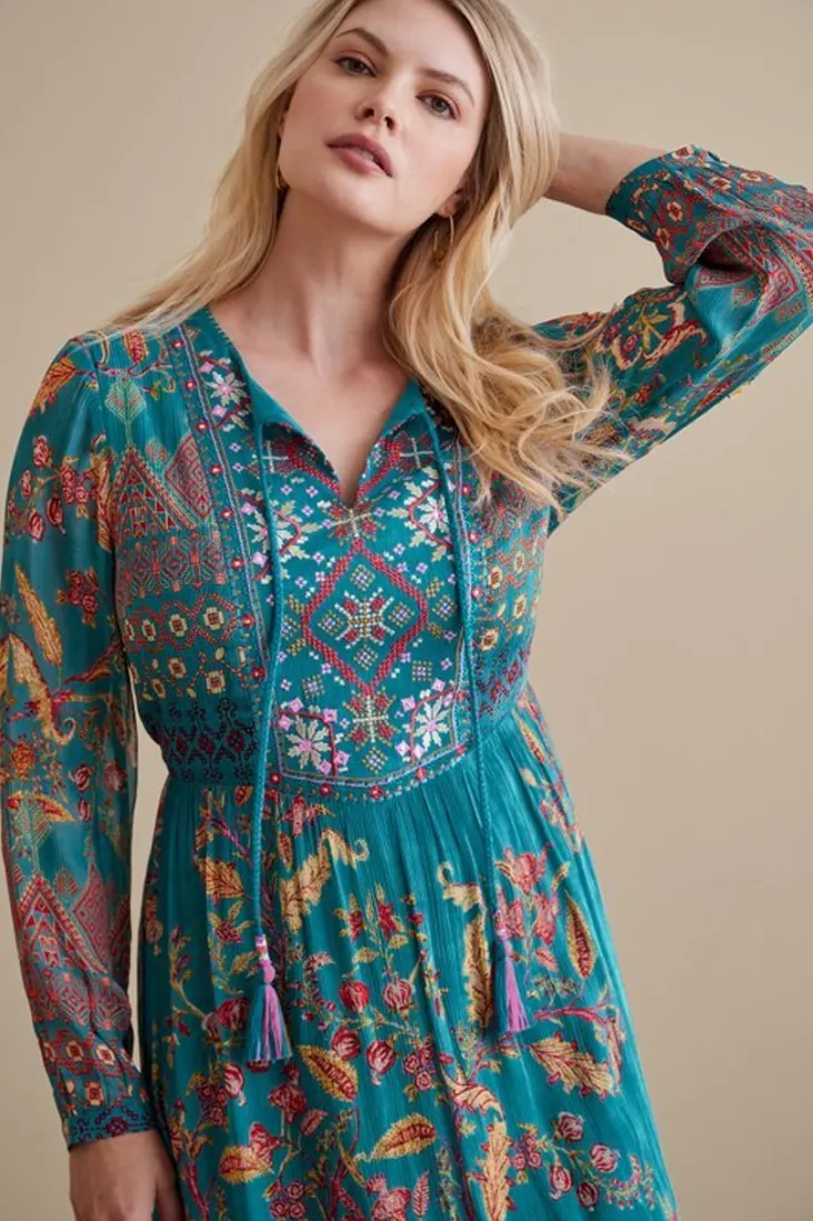 Clearance Soft Surroundings Mirapani Dress AyalettaBlue