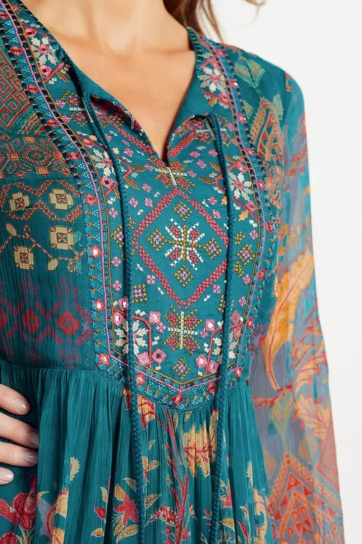 Clearance Soft Surroundings Mirapani Dress AyalettaBlue