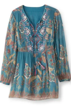 Soft Surroundings Mirapani Tunic AyalettaBlue