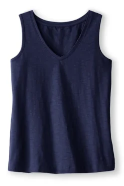 Soft Surroundings Mistral Supima Slub Tank PinkPeacock