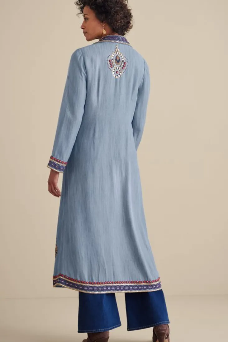 Discount Soft Surroundings Morena Duster DenimBlue
