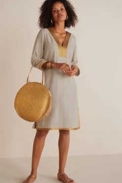 Hot Soft Surroundings Myla Caftan NaturalLinen