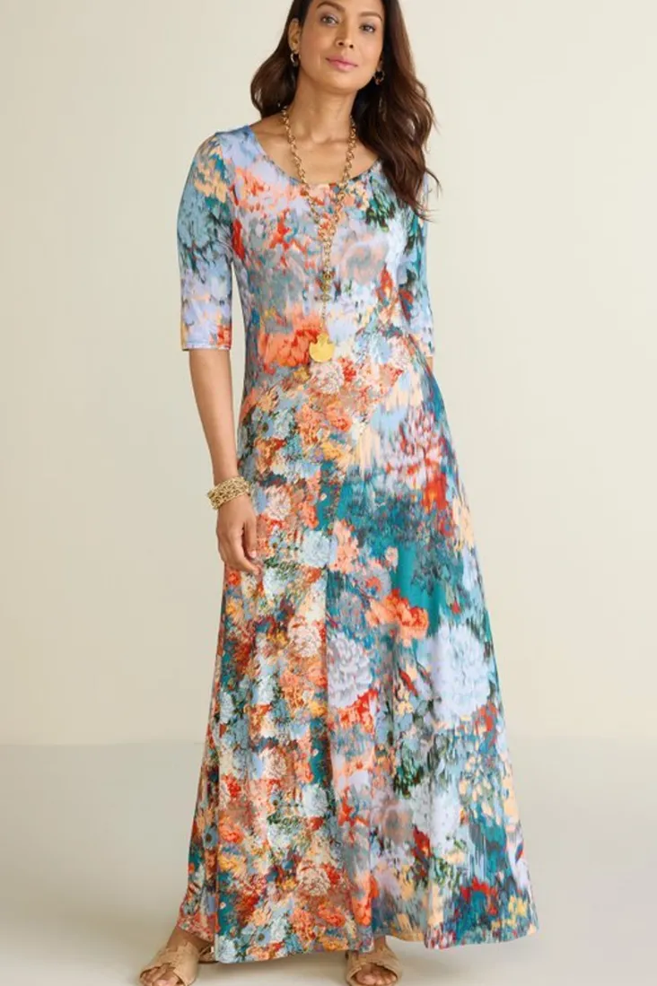 Soft Surroundings Nanette Dress MultiOrange