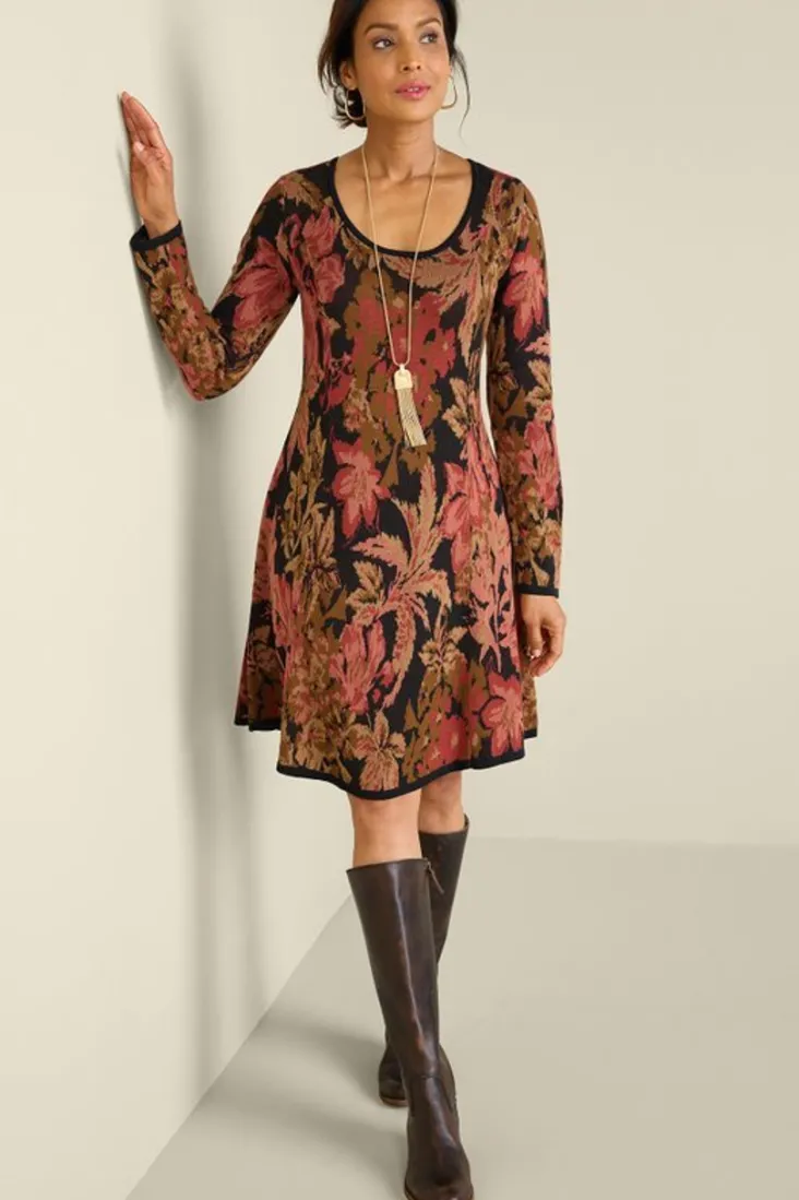 Outlet Soft Surroundings Nelia Jacquard Sweater Dress SavannahGarden