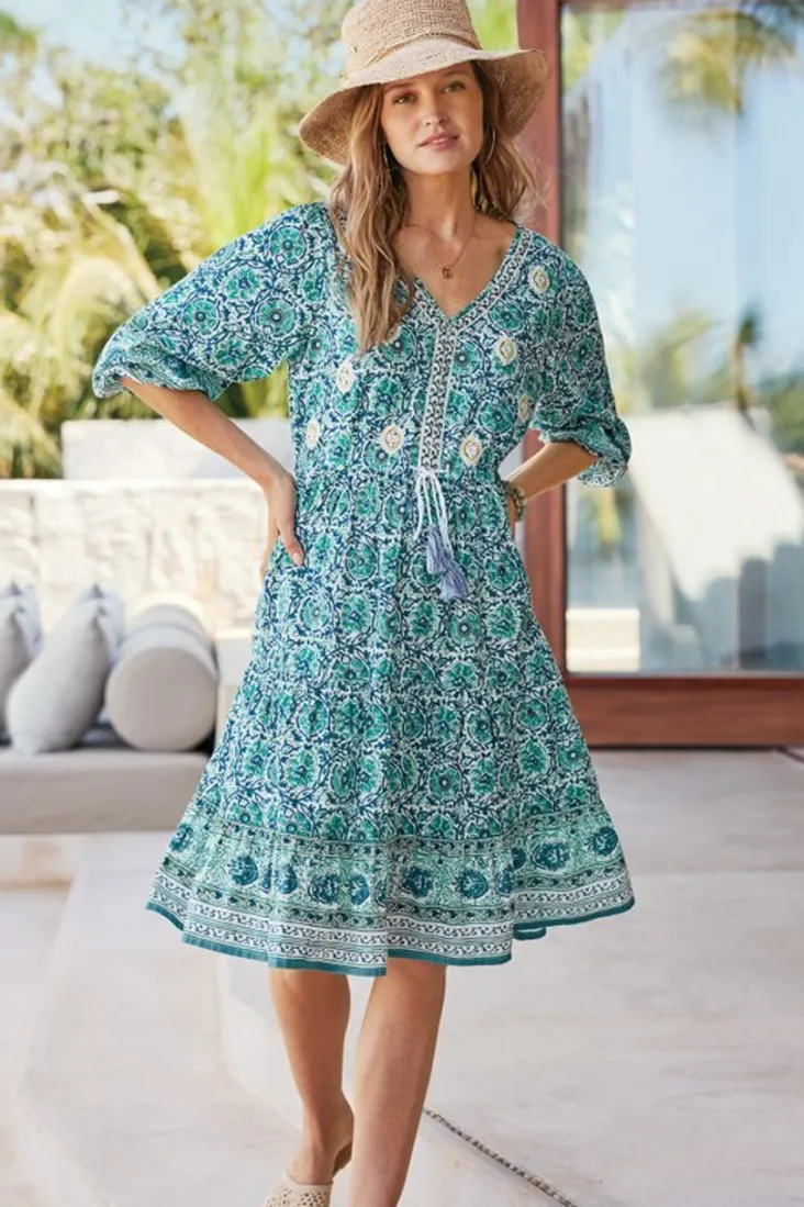 New Soft Surroundings Nerissa Dress AbstractFloral
