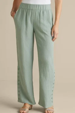 Best Soft Surroundings Oceo Gauze Wide-Leg Pants