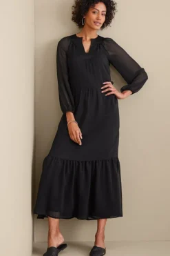 Soft Surroundings Olga Dress Black