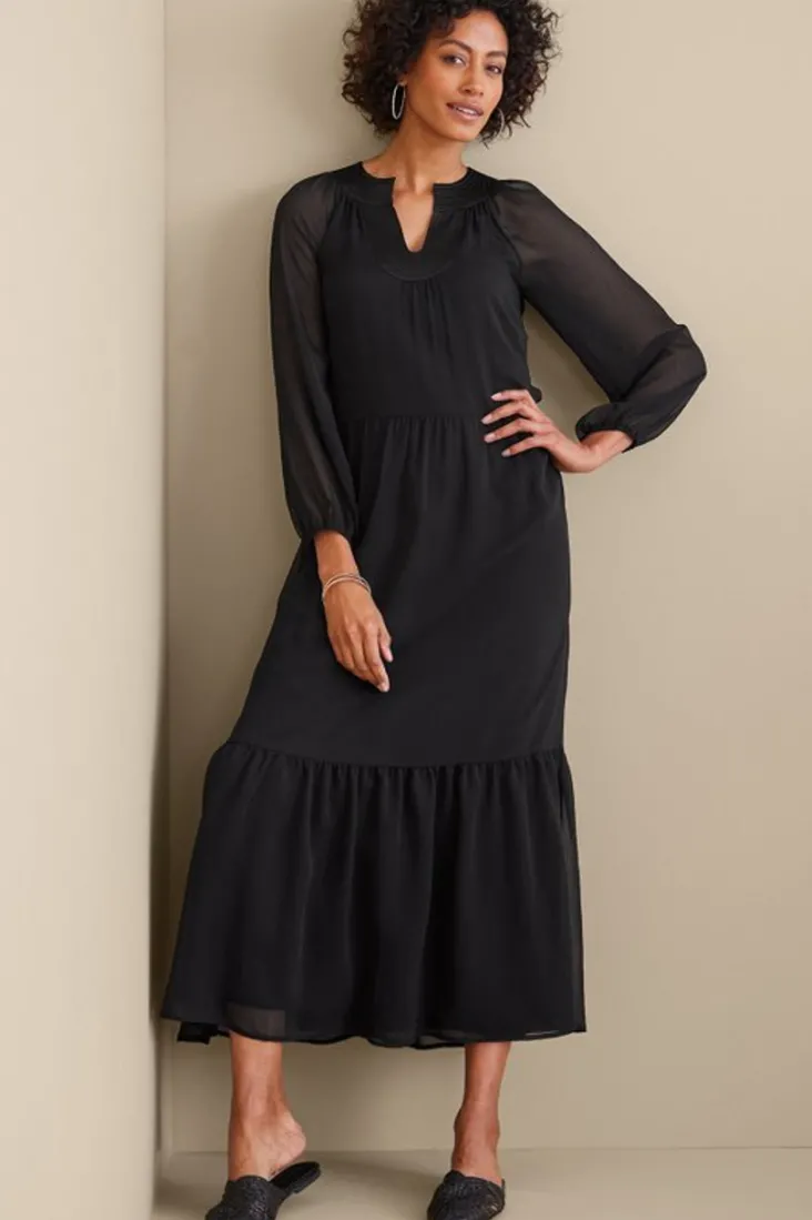 Soft Surroundings Olga Dress Black