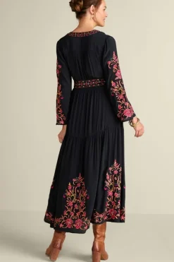 Discount Soft Surroundings Onyx Embellished Maxi Dress Black