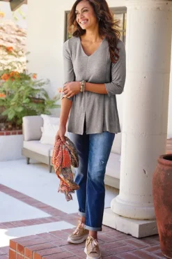 Online Soft Surroundings Ophelia Tunic HeatherGrey