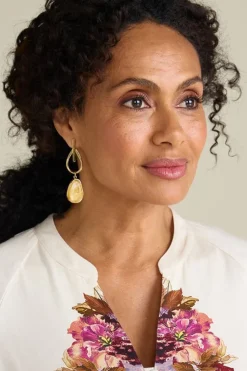 Clearance Soft Surroundings Ora Drop Earrings Goldenrod