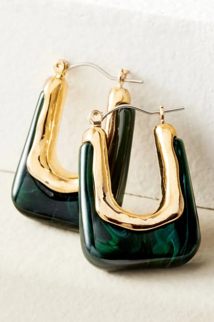 Discount Soft Surroundings Parker Square Hoop Earrings