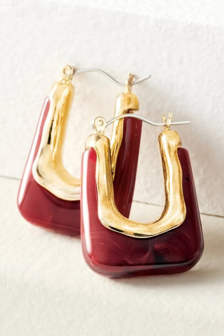 Discount Soft Surroundings Parker Square Hoop Earrings