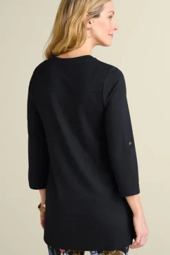 Sale Soft Surroundings Patricia Ponte Tunic Black