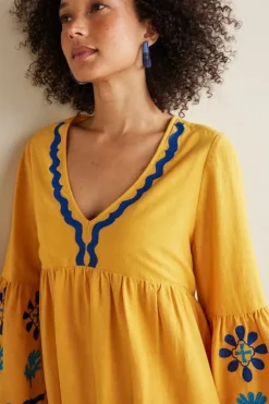 Clearance Soft Surroundings Petra Short Dress GoldenGlow