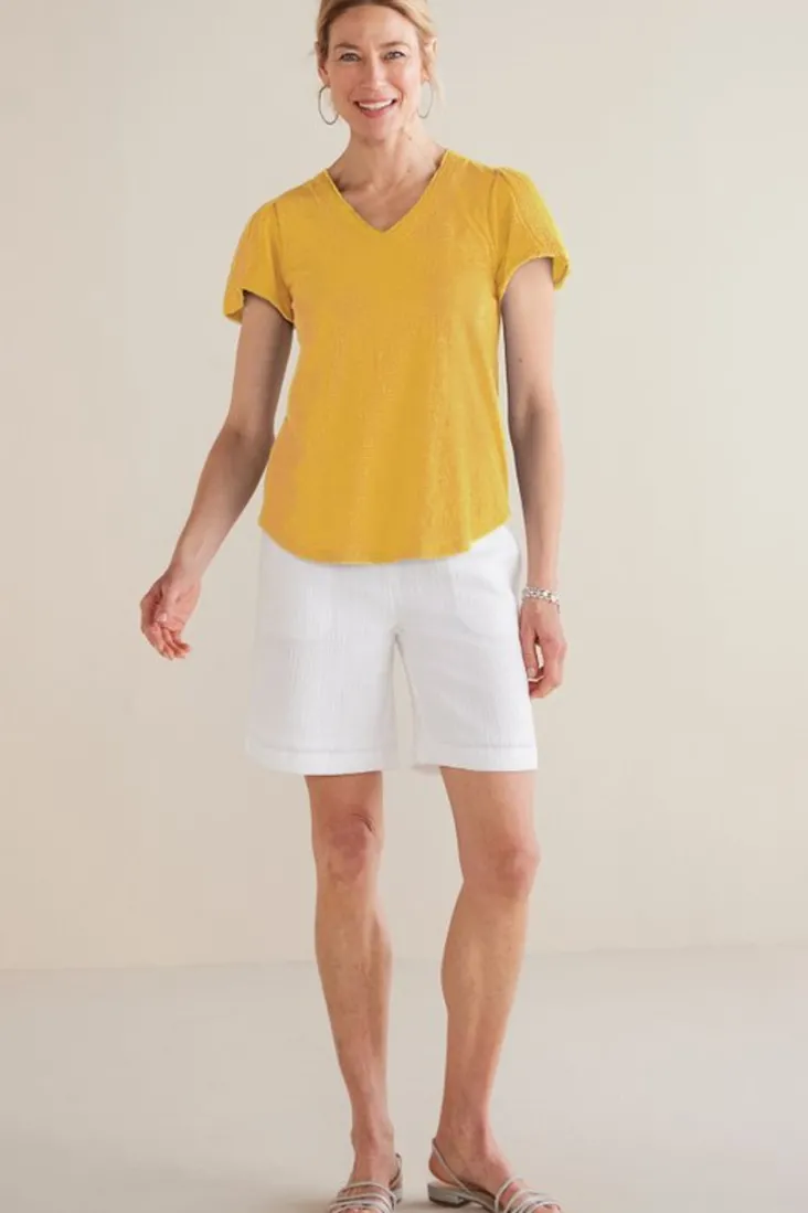 Sale Soft Surroundings Philippa Gauze Sleeve Tee