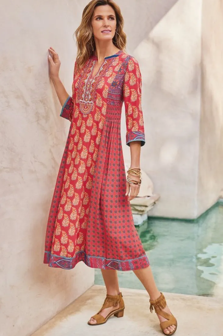 Soft Surroundings Phoenix Dress Red