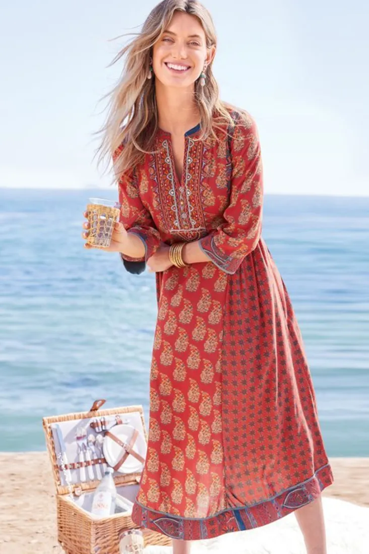 Soft Surroundings Phoenix Dress Red