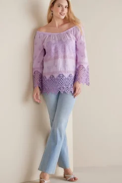 Clearance Soft Surroundings Pilar Off The Shoulder Top OrchidBloom