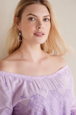 Clearance Soft Surroundings Pilar Off The Shoulder Top OrchidBloom