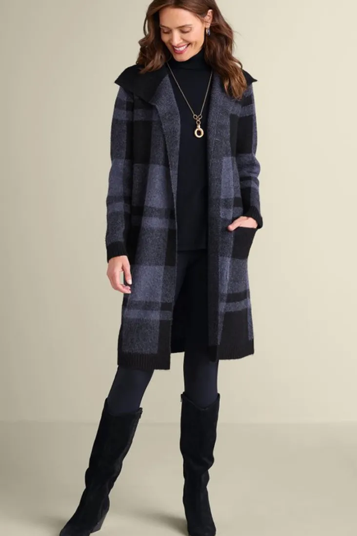 Soft Surroundings Posh Plaid Cardigan PoshPlaid