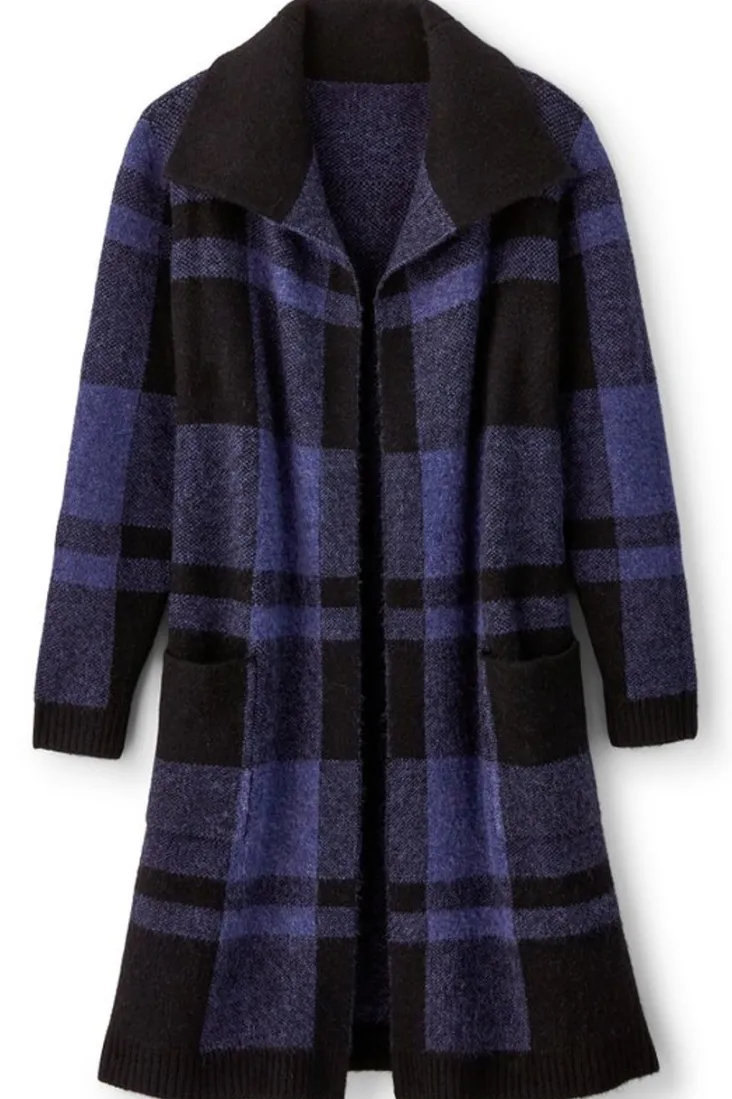 Soft Surroundings Posh Plaid Cardigan PoshPlaid